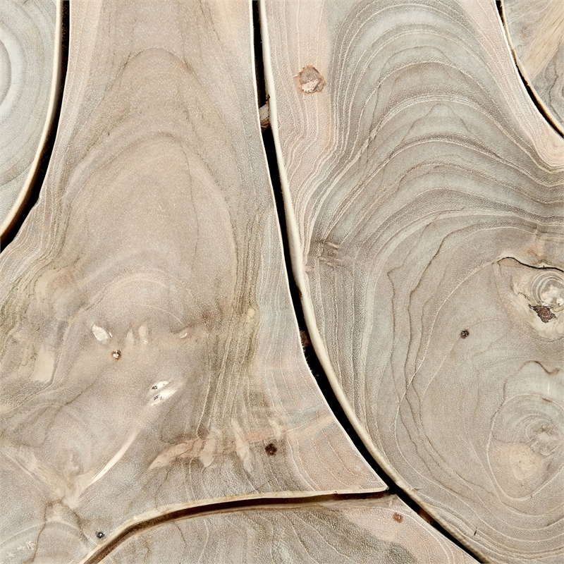 Classic Home Sorrento Natural Teak Wood End Table Bleached