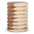 Classic Home Gala Round Me Natural Wood End Table