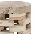 Classic Home Dacosta Natural Teak Wood Round Accent Table