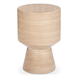 Classic Home Terrace Outdoor Beige Concrete Accent Table