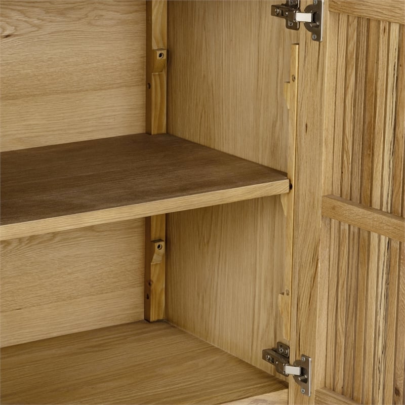 Classic Home Roya Oak Wood 2-Door Sideboard Buffet Natural