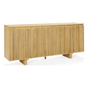 Classic Home Roya Oak Wood 4-Door Sideboard Buffet Natural