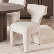 Classic Home Khai Upholstered Polyester Fabric Dining Chair Cream