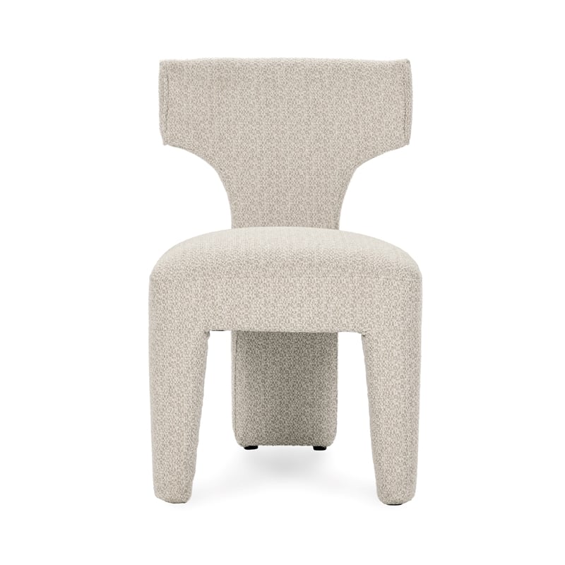 Classic Home Khai Upholstered Polyester Fabric Dining Chair Cream