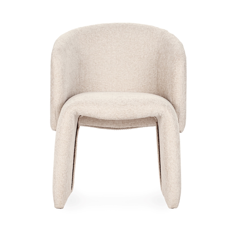 Classic Home Halstead Upholstered Polyester Fabric Dining Chair Natural