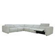 Classic Home Knoxville Power Recliner Polyester Sectional Sofa in Gray
