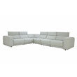 Classic Home Knoxville Power Recliner Polyester Sectional Sofa in Gray
