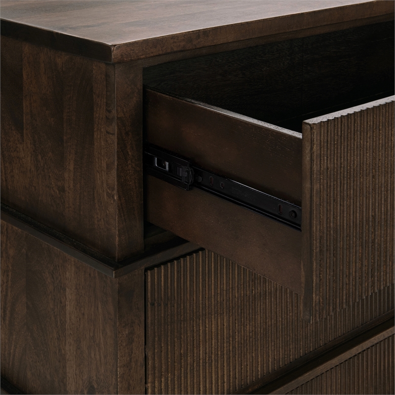 Classic Home Westlake 3-Drawer Mango Wood Chest Cabinet Brown
