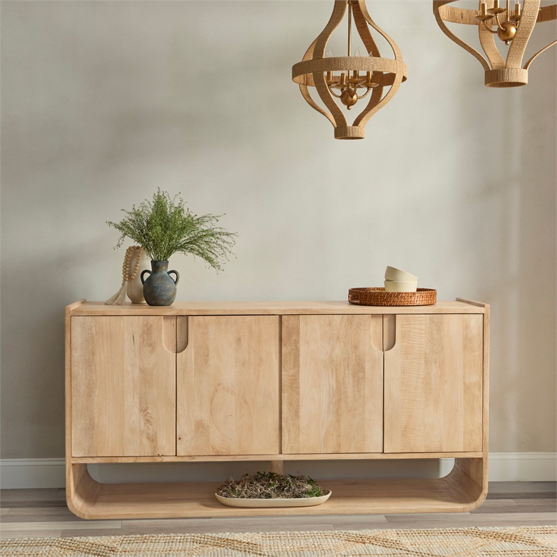 Classic Home Laguna Mango Wood Sideboard Buffet Natural