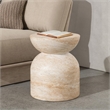 Classic Home Ridgewood Outdoor Concrete Stool Beige