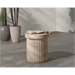 Classic Home Selah Concrete Outdoor Stool Beige