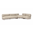 Livia Outdoor Teak Wood Modular Sectional in Taupe