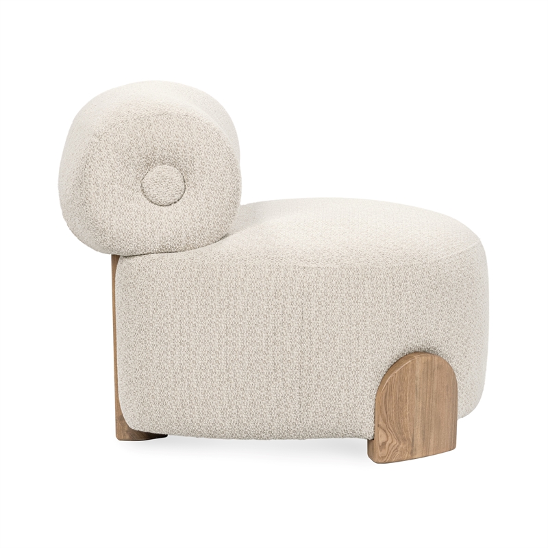 Classic Home Aerie Polyester Lounge Accent Chair Cream