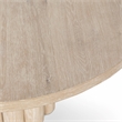 Classic Home Tiber 55in Round White Washed Wood Dining Table