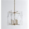 Classic Home Tessa Brass Acrylic Chandelier