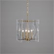 Classic Home Tessa Brass Acrylic Chandelier