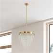 Classic Home Kristen Brass Glass Chandelier