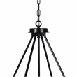 Classic Home Apfel 8-Light Glass Chandelier Black
