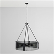 Classic Home Apfel 8-Light Glass Chandelier Black
