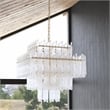 Classic Home Everly White Square Iron Chandelier