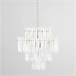 Classic Home Everly White Square Iron Chandelier