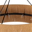 Classic Home Dobson Natural Black Rattan Pendant Light