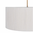 Classic Home Allyn Gold White Rattan Pendant Light