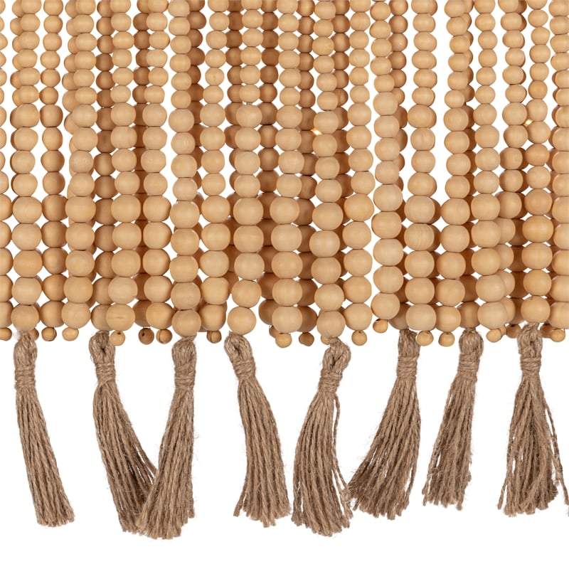 Classic Home Andren Gold Wood Beads Pendant Light