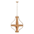 Classic Home Sarmiento Rattan Large Gold Pendant Light