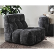Classic Home Roba Upholstered Polyester Fabric Swivel Lounge Chair Black