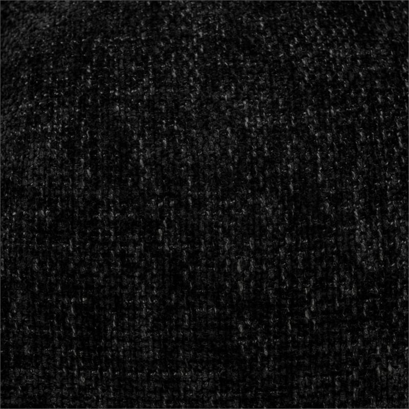 Classic Home Roba Upholstered Polyester Fabric Swivel Lounge Chair Black