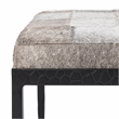 Classic Home Achen Gray Hair on Hide 60in Iron Bench