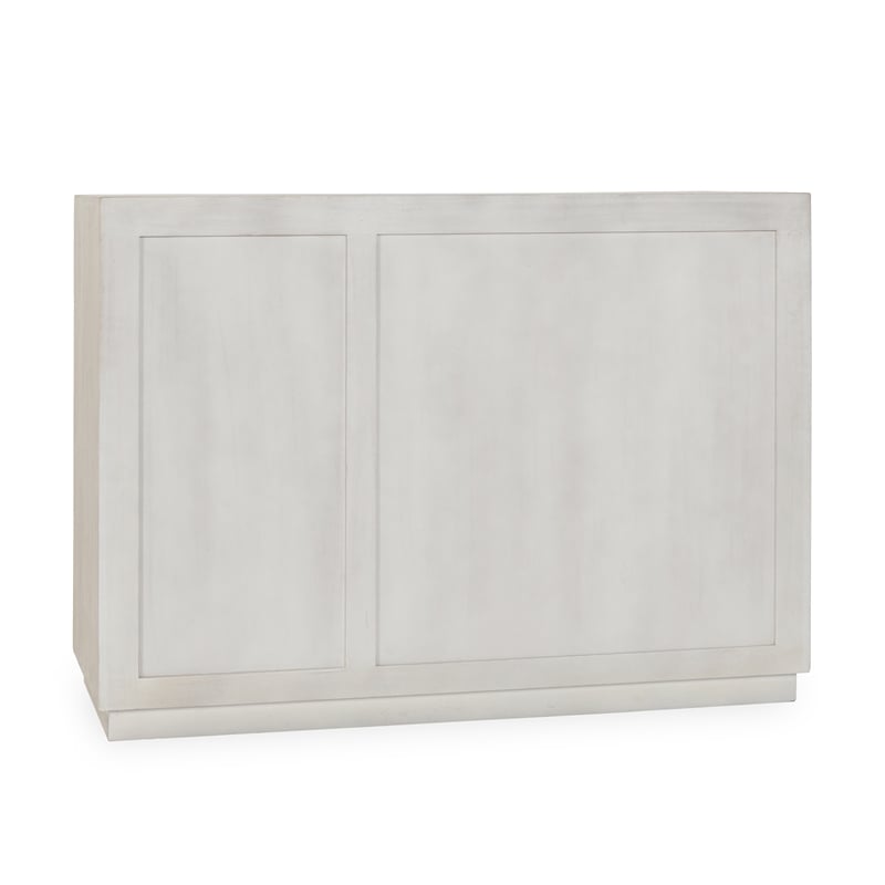 Classic Home Isha Mango Wood Cabinet White