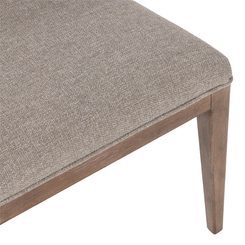 Classic Home Phillip Upholstered Fabric Dining Chair Set of 2 Stone