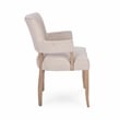 Classic Home Ronan Upholstered Polyester Fabric Dining Armchair Sand Beige
