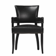 Classic Home Ronan Upholstered Faux Leather Dining Armchair Black