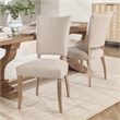 Classic Home Ronan Set of 2 Upholstered Polyester Fabric Dining Chair Sand Beige