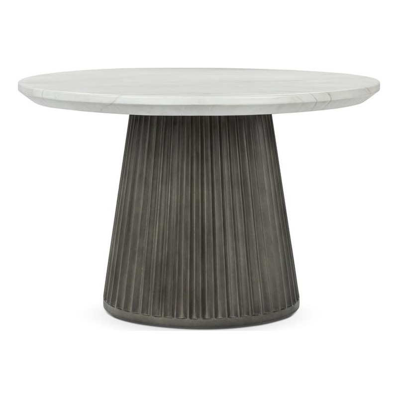 Classic Home Caspia Outdoor Concrete Round Dining Table Gray