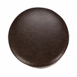 Classic Home Clair Leather Round End Table Dark Brown