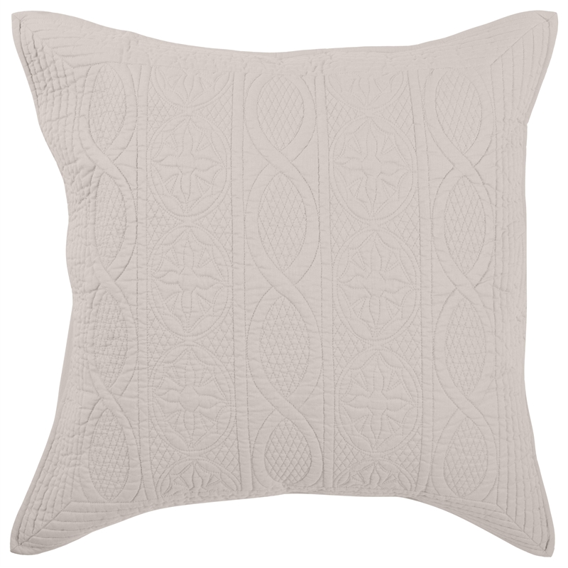 Villa by Classic Home Anessa Taupe Euro Cotton Sham