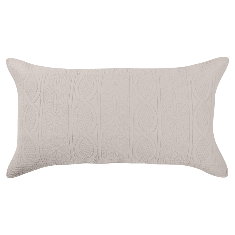 Villa by Classic Home Anessa Taupe King Cotton Sham