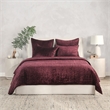 Villa by Classic Home Bari Velvet Port Red King Quilt