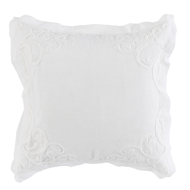 Villa by Classic Home Reagan Cotton White Euro Sham