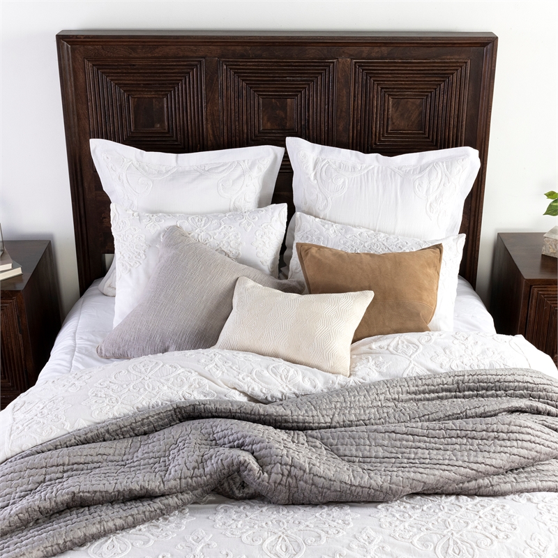 Villa by Classic Home Reagan Cotton White Euro Sham