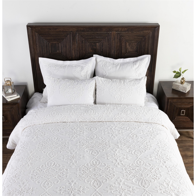 Villa by Classic Home Reagan King White Cotton Sham
