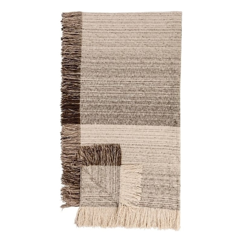 Villa by Classic Home Beryl Cocoa Brown Queen Cotton Blanket