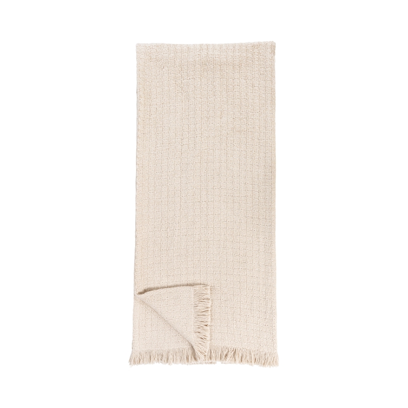 Villa by Classic Home Hadron Natural Queen Ivory Cotton Blanket