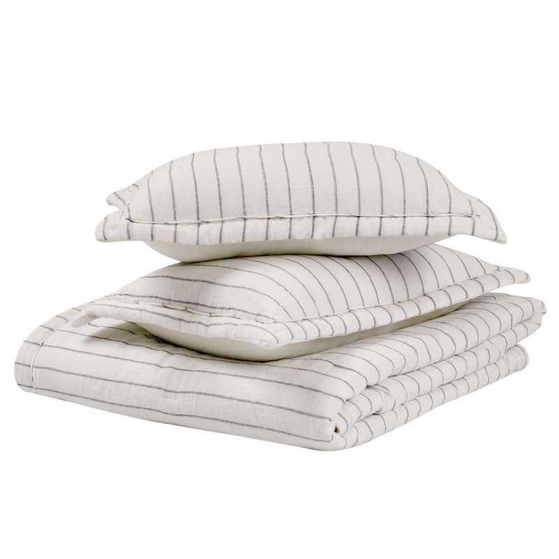 Villa by Classic Home Monaco Ivory 3pc King Cotton Comforter Set