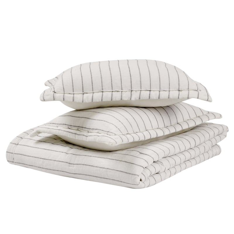 Villa by Classic Home Monaco Ivory 3pc Queen Cotton Comforter Set