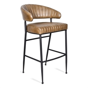 Classic Home Umbria 30&quot Iron Bar Stool Antique Brown